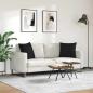 Preview: Sofakissen 2 stk. Stoff Schwarz 50 x 50 cm