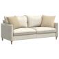 Preview: Sofakissen 2 stk. Stoff Creme 50 x 50 cm