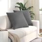 Preview: ARDEBO.de - Sofakissen 2 stk. Stoff Dunkelgrau 60 x 60 cm