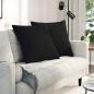 Preview: ARDEBO.de - Sofakissen 2 stk. Stoff Schwarz 60 x 60 cm