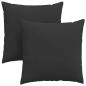 Preview: Sofakissen 2 stk. Stoff Schwarz 60 x 60 cm