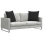 Preview: Sofakissen 2 stk. Stoff Schwarz 60 x 60 cm