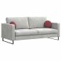 Preview: Sitzkissen 2 stk. Stoff Weinrot Durchmesser 30 x 13 cm