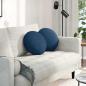 Preview: ARDEBO.de - Sitzkissen 2 Stk. Stoff Blau Ø40 x 13 cm