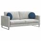 Preview: Sitzkissen 2 Stk. Stoff Blau Ø40 x 13 cm