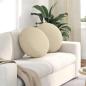 Preview: ARDEBO.de - Sitzkissen 2 stk. Stoff Creme Ø50 x 19 cm