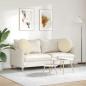 Preview: Sitzkissen 2 stk. Stoff Creme Ø50 x 19 cm