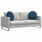 Preview: Sitzkissen 2 stk. Stoff Blau Ø50 x 19 cm