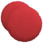 Preview: Sitzkissen 2 Stk. Stoff Rot Ø50 x 19 cm
