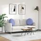 Preview: Sitzkissen 2 stk. Stoff Jeans blau Ø50 x 19 cm