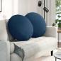 Preview: ARDEBO.de - Sitzkissen 2 stk. Stoff Blau Ø60 x 21 cm