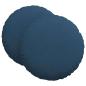 Preview: Sitzkissen 2 stk. Stoff Blau Ø60 x 21 cm