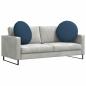 Preview: Sitzkissen 2 stk. Stoff Blau Ø60 x 21 cm