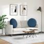 Preview: Sitzkissen 2 stk. Stoff Blau Ø60 x 21 cm