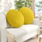 Preview: ARDEBO.de - Sitzkissen 2 Stk. Stoff Helles Gelb Ø60 x 21 cm