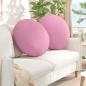Preview: ARDEBO.de - Sitzkissen 2 stk. Stoff Rosa Ø60 x 21 cm