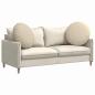 Preview: Sitzkissen 2 stk. Stoff Creme Ø80 x 29 cm