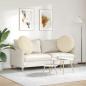 Preview: Sitzkissen 2 stk. Stoff Creme Ø80 x 29 cm