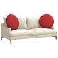Preview: Sitzkissen 2 stk. Stoff Rot Ø80 x 29 cm