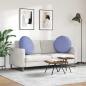 Preview: Sitzkissen 2 stk. Stoff Jeans blau Ø80 x 29 cm