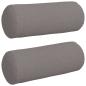 Preview: Bolsterkissen 2 stk. Stoff Taupe Ø 15 x 40 cm