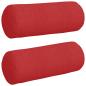 Preview: Bolsterkissen 2 stk. Stoff Rot Ø 15 x 40 cm