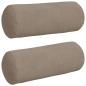 Preview: Bolsterkissen 2 stk. Mikrofaserstoff Taupe Ø 15 x 40 cm