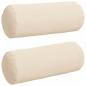 Preview: Bolsterkissen 2 Stück Beige Ø 15 x 40 cm Mikrofaserstoff