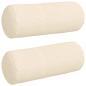 Preview: Bolsterkissen 2 Stück Creme Ø 15 x 40 cm Cordstoff