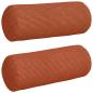 Preview: Bolsterkissen 2 Stück Rot-Orange Ø 15 x 40 cm Cordstoff