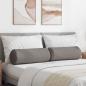 Preview: ARDEBO.de - Bolsterkissen 2 stk. Stoff Taupe Ø 25 x 70 cm