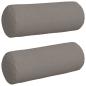 Preview: Bolsterkissen 2 stk. Stoff Taupe Ø 25 x 70 cm
