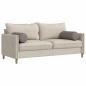 Preview: Bolsterkissen 2 stk. Stoff Taupe Ø 25 x 70 cm