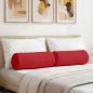 Preview: ARDEBO.de - Bolsterkissen 2 stk. Stoff Rot Ø 25 x 70 cm