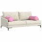 Preview: Bolsterkissen 2 stk. Stoff Rosa Ø 25 x 70 cm