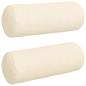 Preview: Bolsterkissen 2 Stück Creme Ø 25 x 70 cm Cordstoff