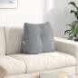 Preview: ARDEBO.de - Rücken Kissen Hellgrau 45 x 24 x 50 cm Stoff