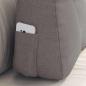 Preview: Rücken Kissen Taupe 60 x 24 x 50 cm Stoff