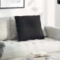 Preview: ARDEBO.de - Rückenkissen Schwarz 60 x 19 x 50 cm Stoff