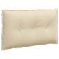 Preview: Rückenkissen Creme 80 x 19 x 50 cm Stoff