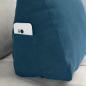 Preview: Rückenkissen Blau 45 x 20 x 35 cm Cordstoff