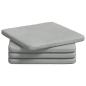 Preview: Sitzkissen 4 stk. Samt Hellgrau 40 x 40 x 3 cm