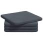 Preview: Sitzkissen 4 stk. Samt Dunkelgrau 40 x 40 x 3 cm
