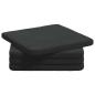 Preview: Sitzkissen 4 stk. Samt Schwarz 40 x 40 x 3 cm