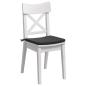 Preview: Sitzkissen 4 stk. Samt Schwarz 40 x 40 x 3 cm