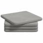 Preview: Sitzkissen 4 stk. Mikrofaserstoff Hellgrau 40 x 40 x 3 cm