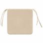 Preview: Sitzkissen 4 Stk. Mikrofaserstoff Creme 40 x 40 x 3 cm
