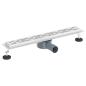 Preview: Duschabfluss mit Glashülle und 360° Siphon Silber 60 cm