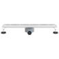 Preview: Duschabfluss mit Glashülle und 360° Siphon Silber 60 cm