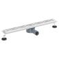 Preview: Duschabfluss mit Glashülle und 360° Siphon Silber 70 cm